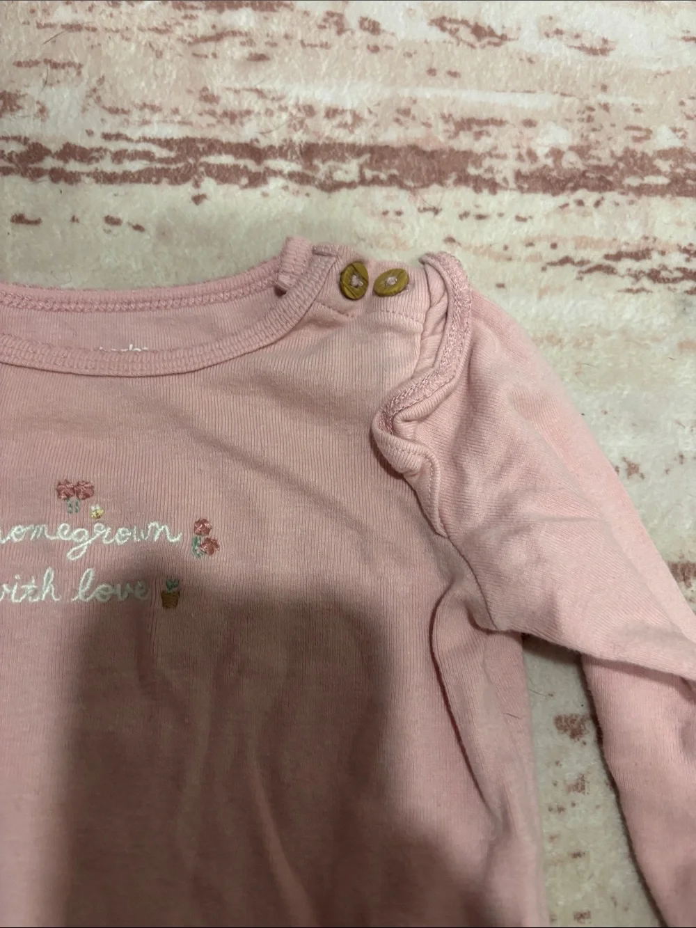 Kids Pink Long-Sleeve Top with Gray and Light Blue Pajama Pants Set